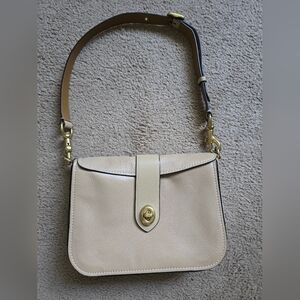 Coach Page 27 Pebbled Leather Shoulder Bag